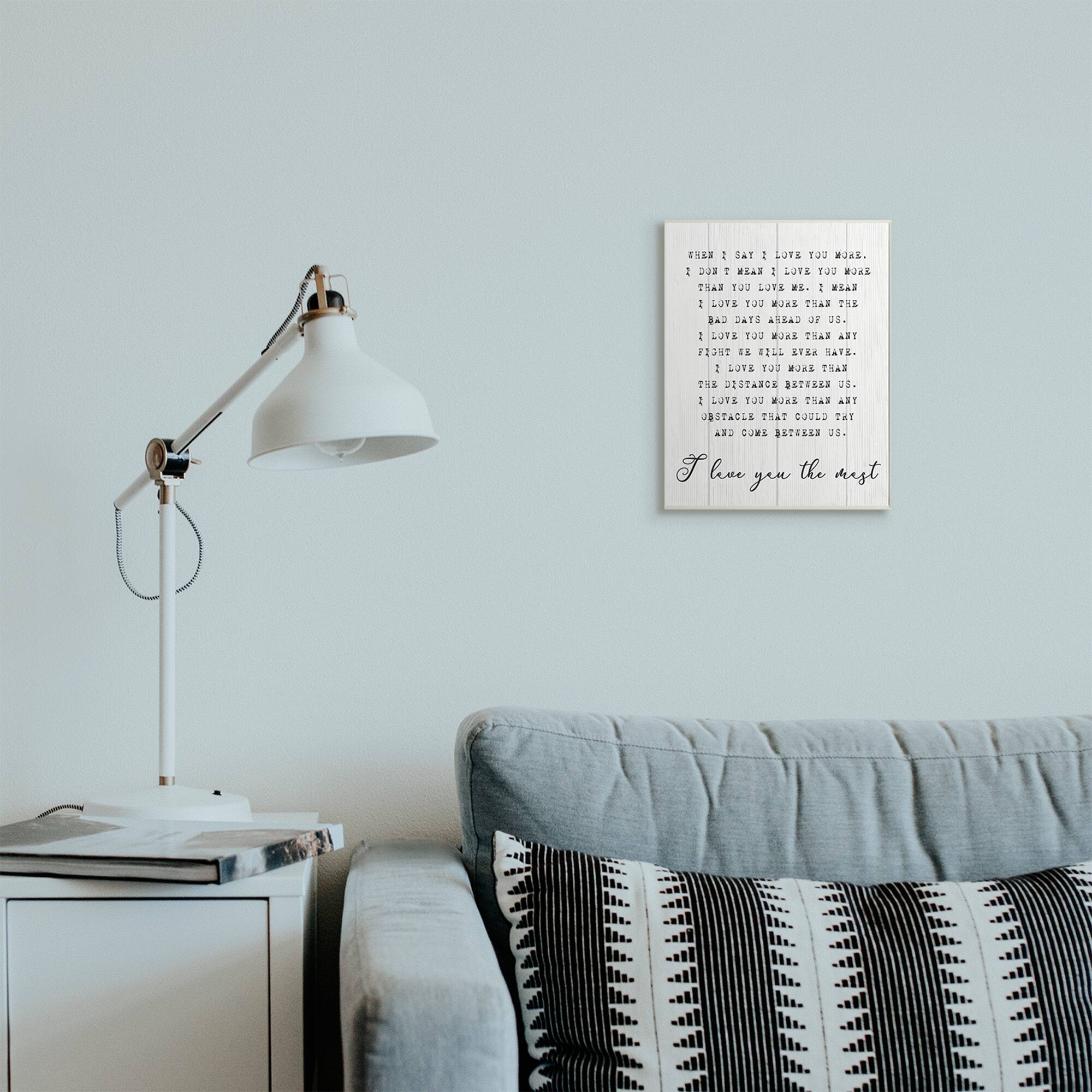 Stupell Industries I Love You the Most Wall Plaque